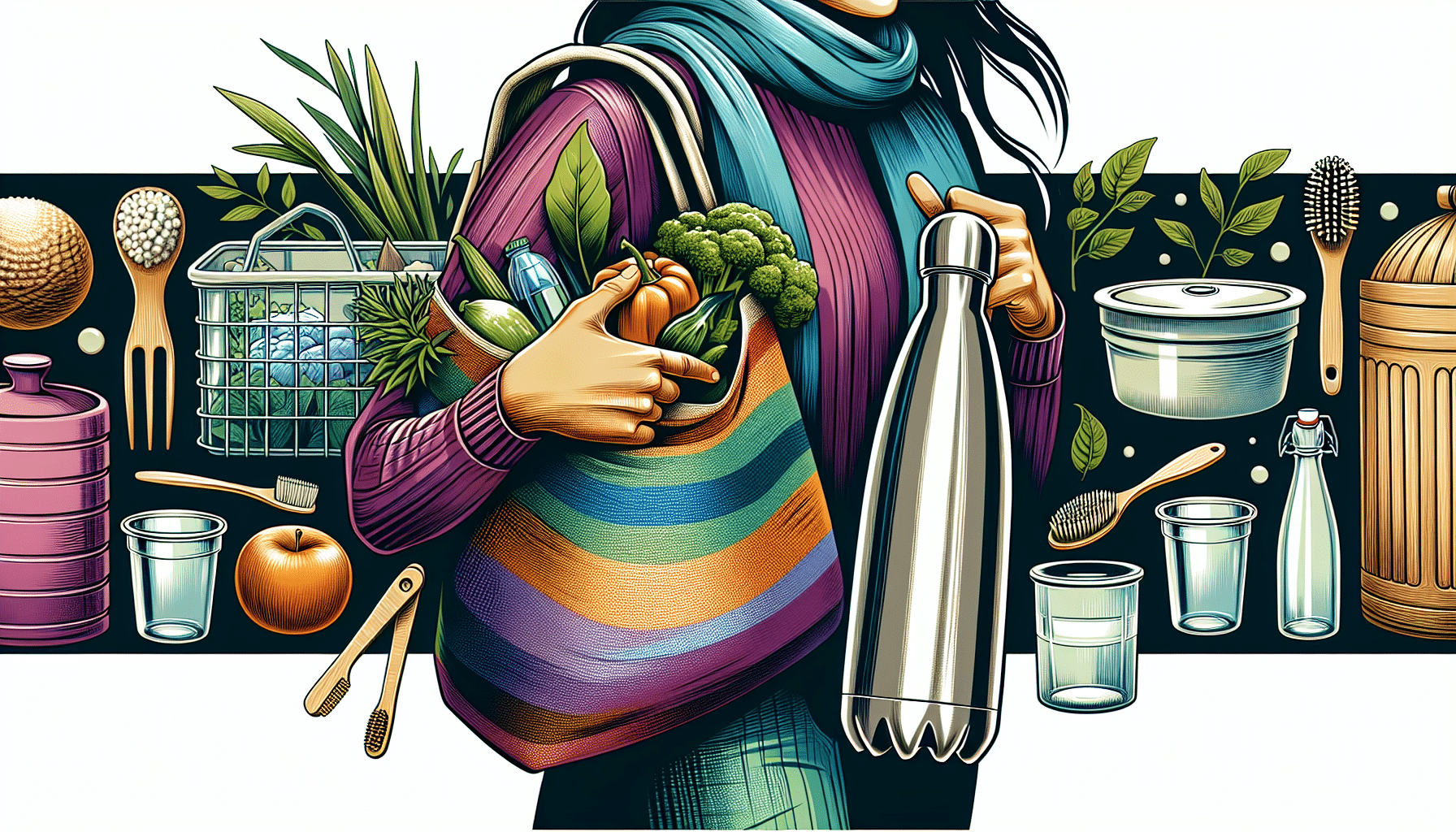 Illustration of sustainable lifestyle