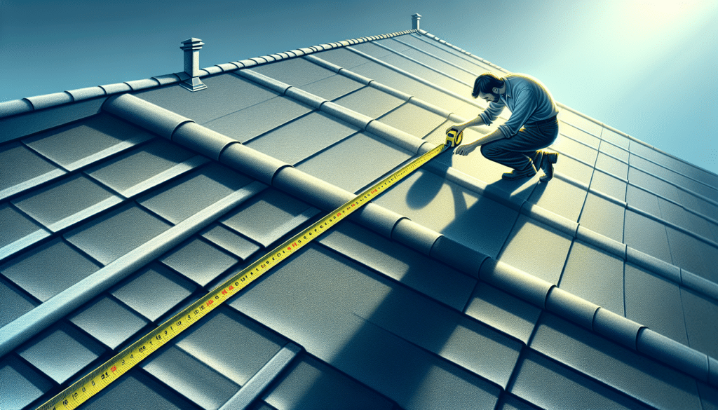 Illustration of measuring roof length and width