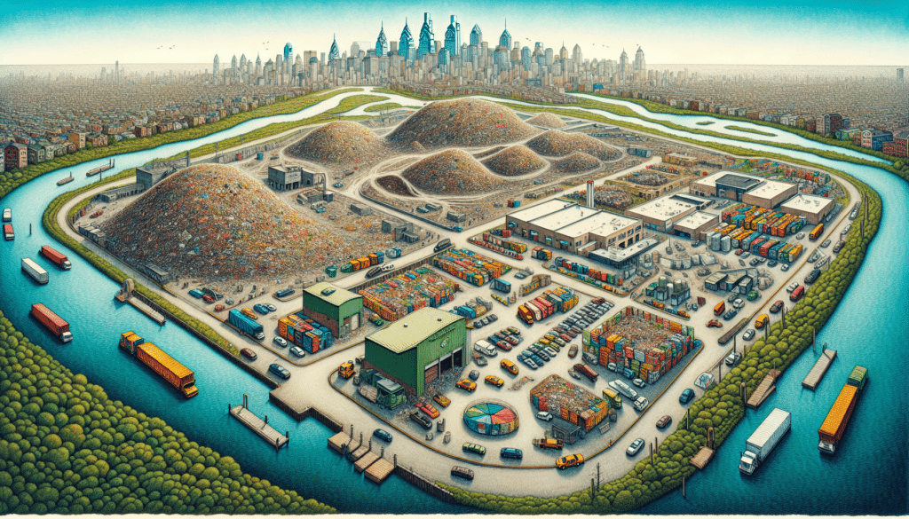 Illustration of waste disposal facilities in Philadelphia area