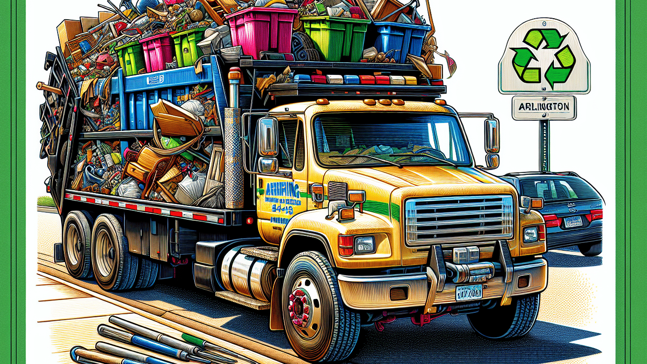 Illustration of junk removal truck in Arlington, TX