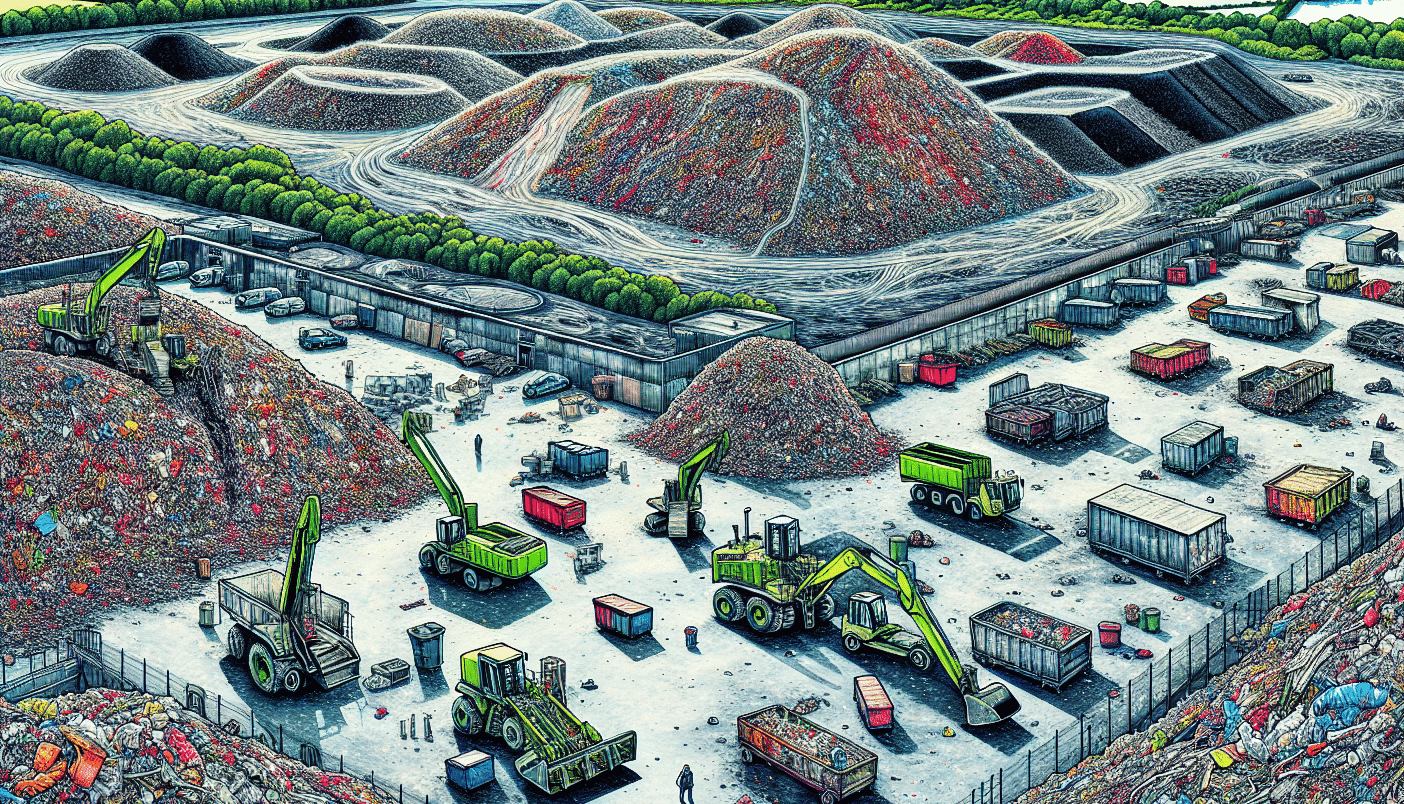Illustration of a landfill site in Richmond