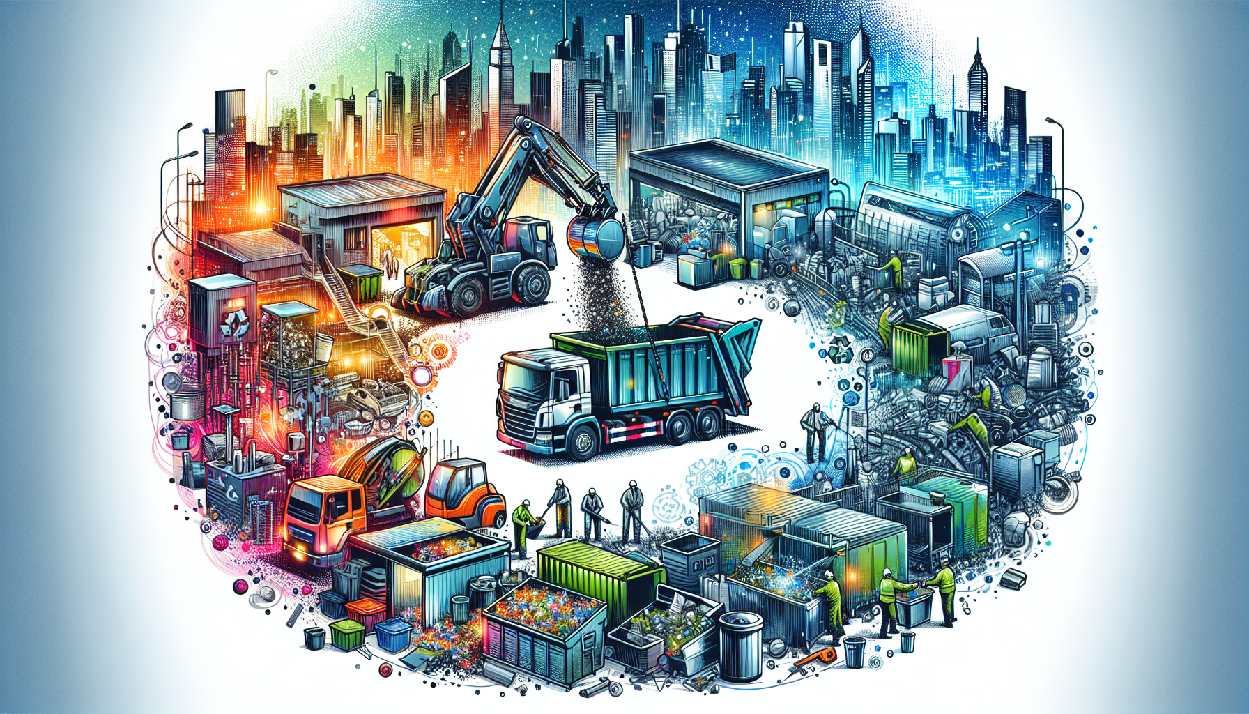 Illustration of comprehensive waste services