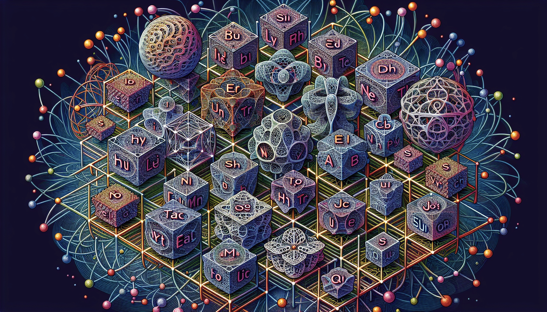 Illustration of heavy metal elements on periodic tableIllustration of heavy metal elements on periodic table