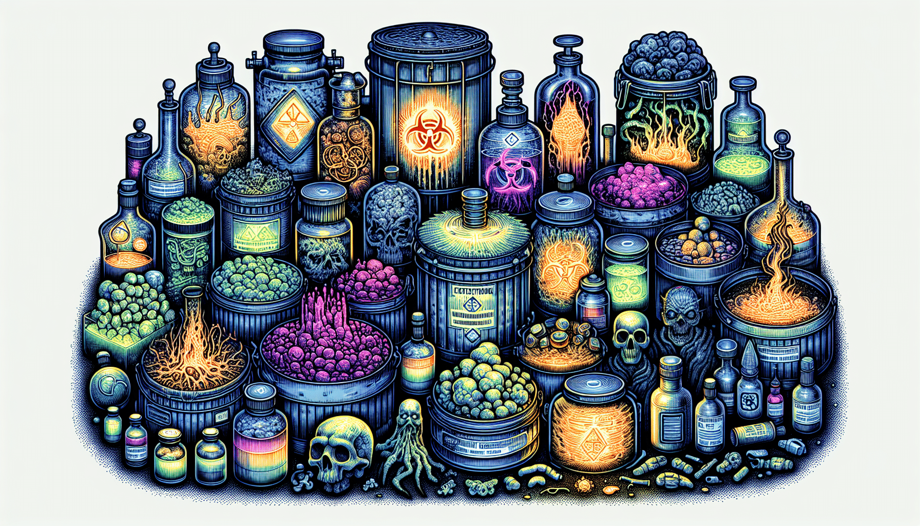 Illustration of hazardous waste