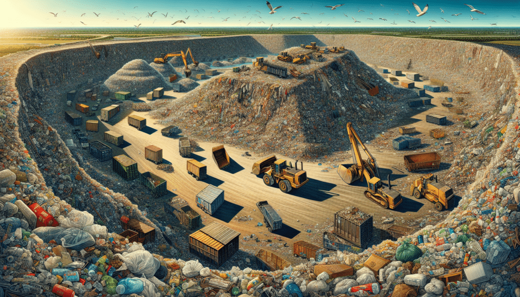 Illustration of a landfill site in Houston, Texas