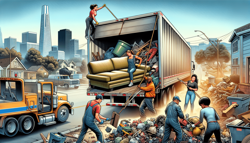 Illustration of waste removal services in Oakland CA